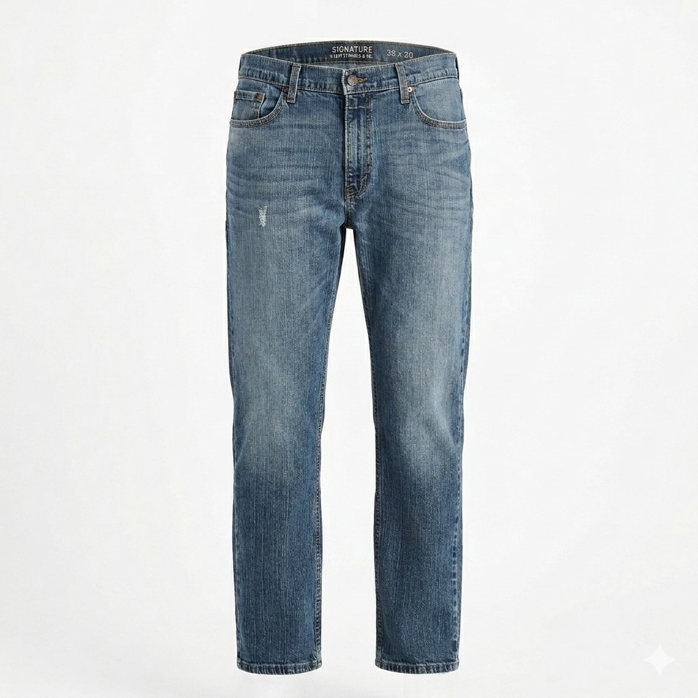 Signature by Levi Strauss & Co. Men's Straight‎ Fit Jeans Size 38x32 Medium Wash